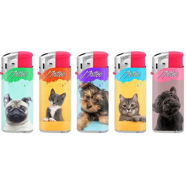 Mini kutyák és cicák öngyújtó 50db-os kiszerelésben 112024