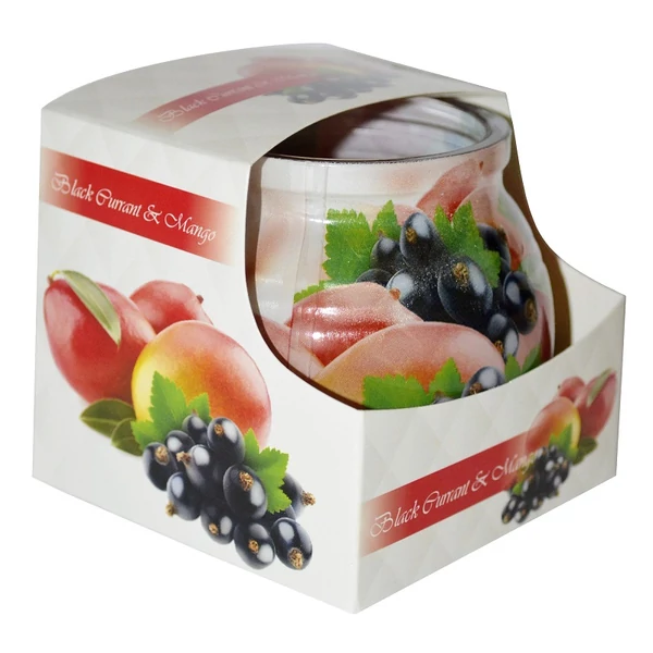 Mangó és feketeribizli illatú poharas illatgyertya 70g 621827