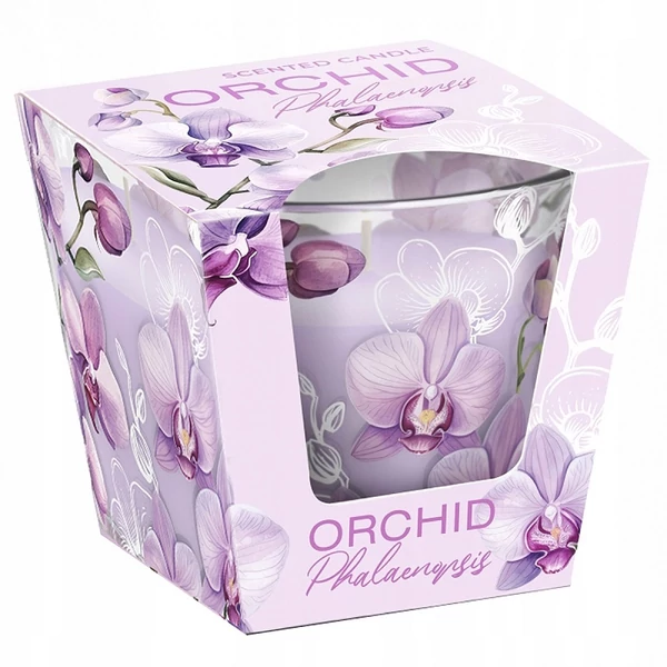 Orchidea illatú poharas illatgyertya 115g