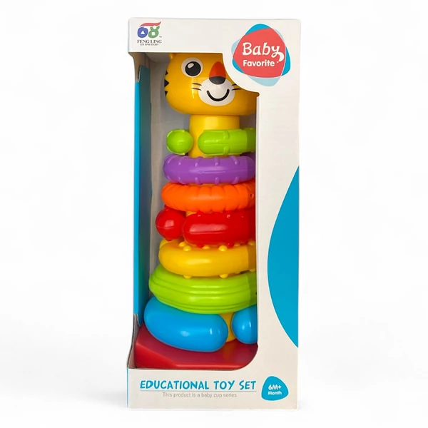 Tapintás fejlesztő formák maci/tigris 8db BB1861