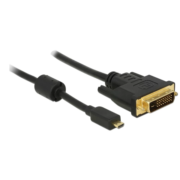 Delock HDMI-kábel Micro-D-csatlakozódugóval > DVI 24+1 csatlakozódugó 2 m