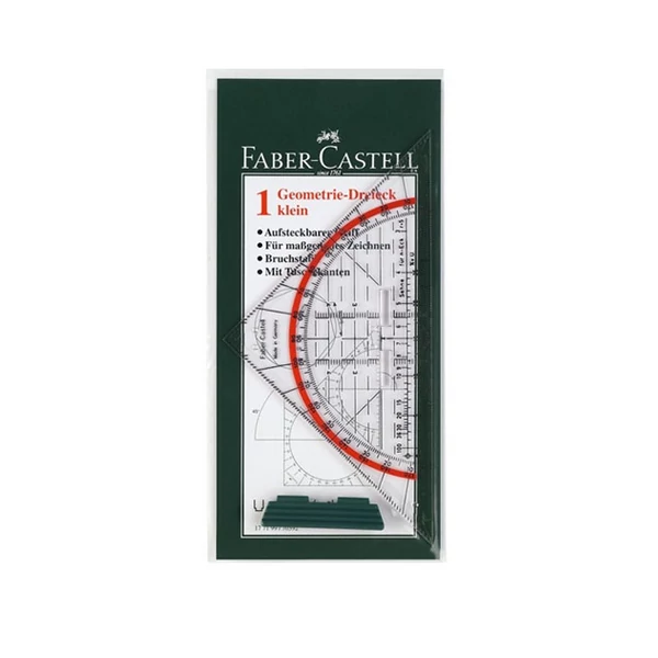 Faber-Castell: Háromszög vonalzó szögmérővel