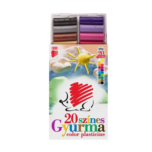 ICO: SÜNI színes gyurma 20 színnel 400gr