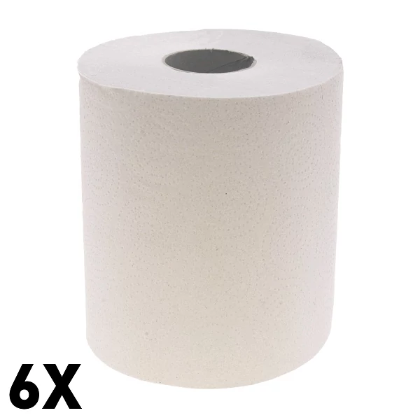 Ipari kéztörlő 19cm 2rétegű 6tekercs törtfehér