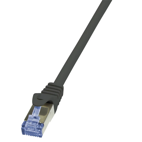 LogiLink CAT6A S/FTP Patch Cable PrimeLine AWG26 PIMF LSZH black 0,50m