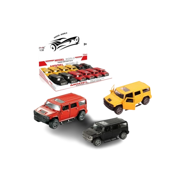 Hummer hátrahúzható fém autómodell több változatban 1/32