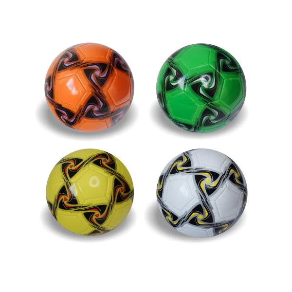 Műbőr focilabda ötszög mintával többféle színben 23cm 1db