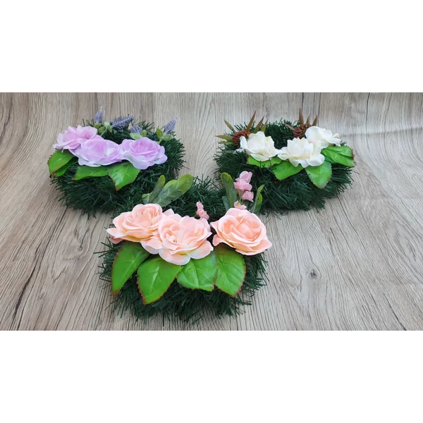 Selyemvirág koszorú 15cm