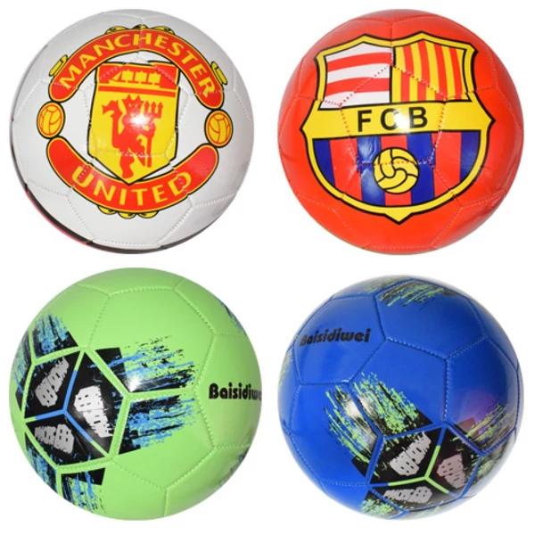 Műbőr focilabda színes kereszt mintával 23cm