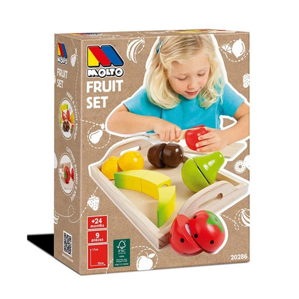 Molto: Fa gyümölcsszett tálcával 9db-os