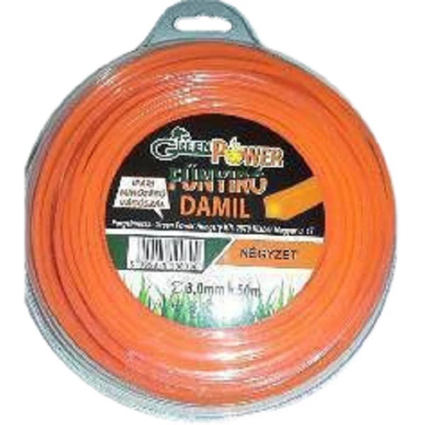 Műanyag vágószál 2,4mmx78m négyzet, műanyag tekercs 0,5 kg (GP0706)