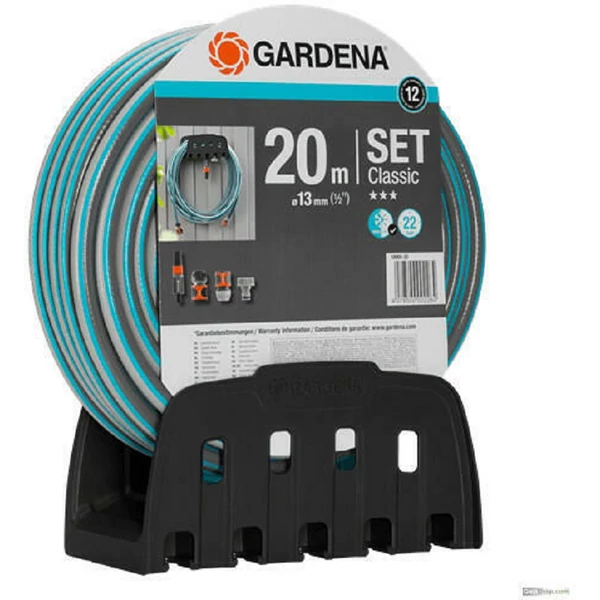 Gardena Fali tömlőtartó tömlővel (1/2') 20 m, rendszerelemekkel (18005-20)