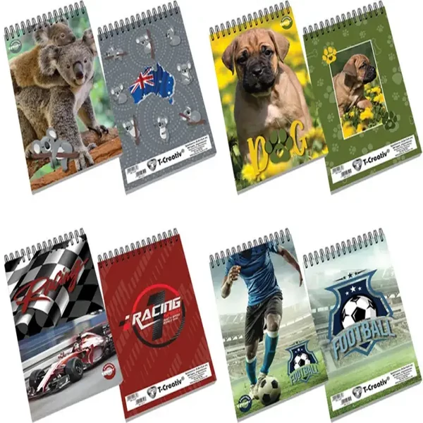 T-Creativ vonalas spirál notesz A/6 méretben