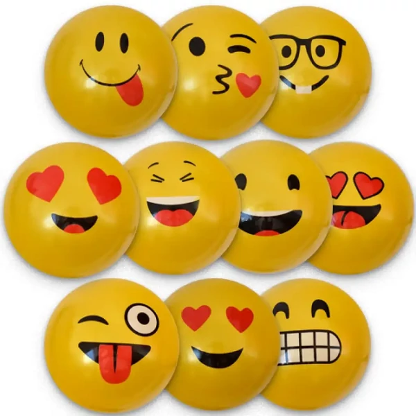 Smiley mintás gumilabda többféle változatban 23cm