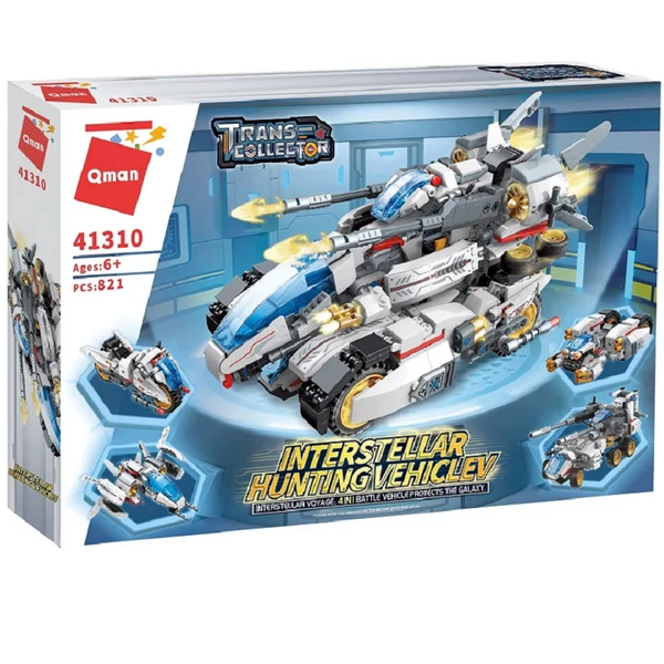 4-az-1-ben Csillagközi vadász | 821 db építőkocka | építőjáték | QMAN 41310