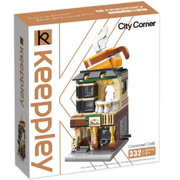 Crossroad Kávézó | 332 db építőkocka | építőjáték | QMAN C0102