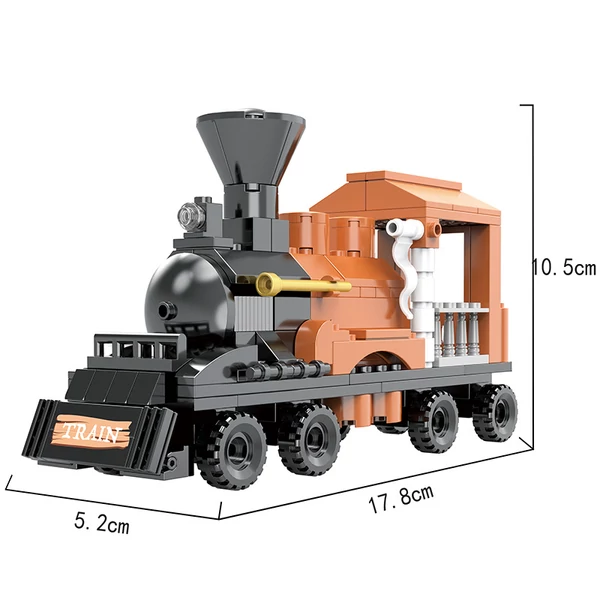 3az1-ben vadnyugati vonat vagy aranyásó | 212 db építőkocka | építőjáték | COGO 3069
