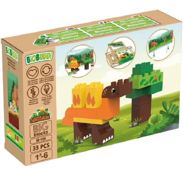 Stegosaurus | építőjáték | 20 db építőkocka | BiOBUDDi BB-0186