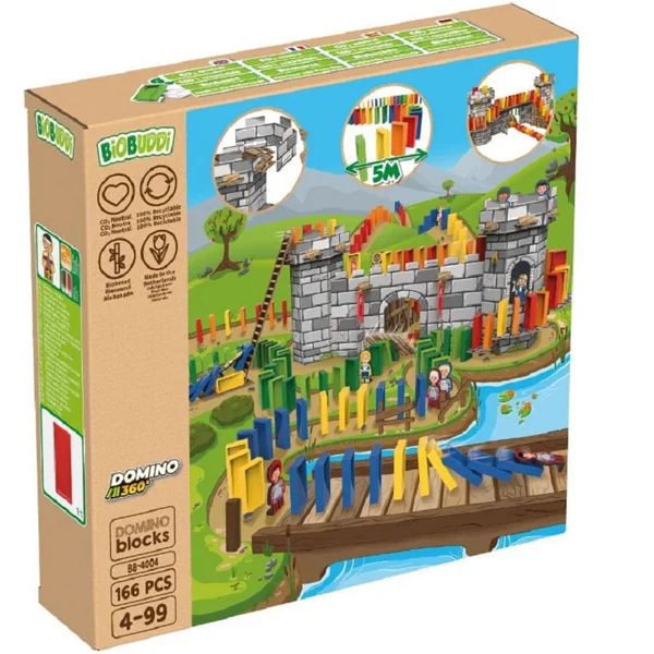 Dominó kastély | építőjáték | 150 db építőkocka | BiOBUDDi BB-4004