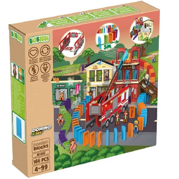 Dominó város | építőjáték | 150 db építőkocka | BiOBUDDi BB-4005