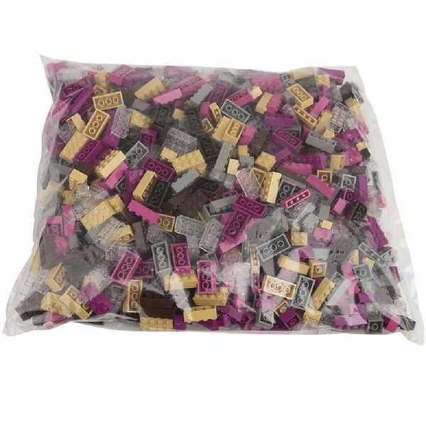 Vegyes építőkocka készlet különleges színekben - elsősorban óvodáknak (alapkockák) | építőkocka készlet | 1000 db építőkocka | Q-BRiCKS®