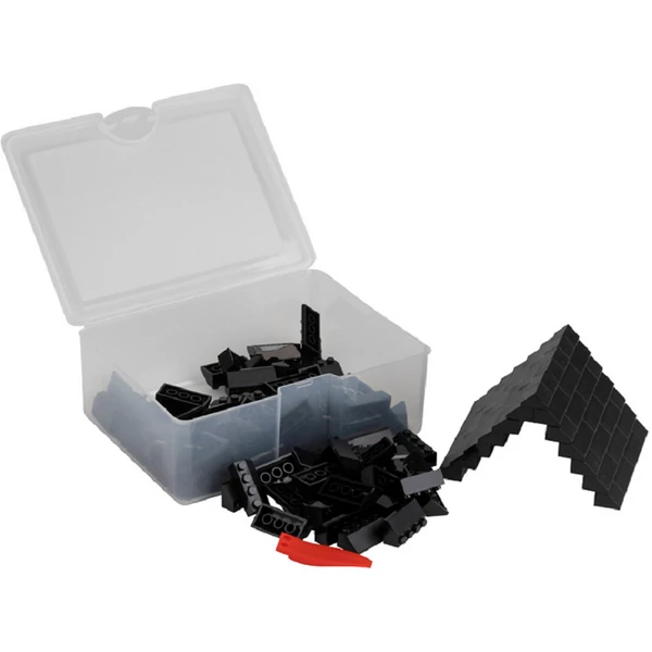 Fekete tetőelemek | építőkocka készlet | 150 db építőkocka | Q-BRiCKS®