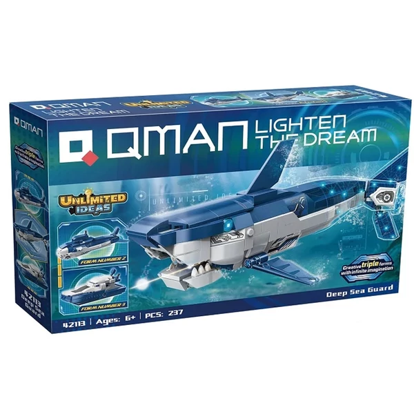 QMAN® 42113 - 3 az 1-ben Cápa, tengeralattjáró, járőrhajó