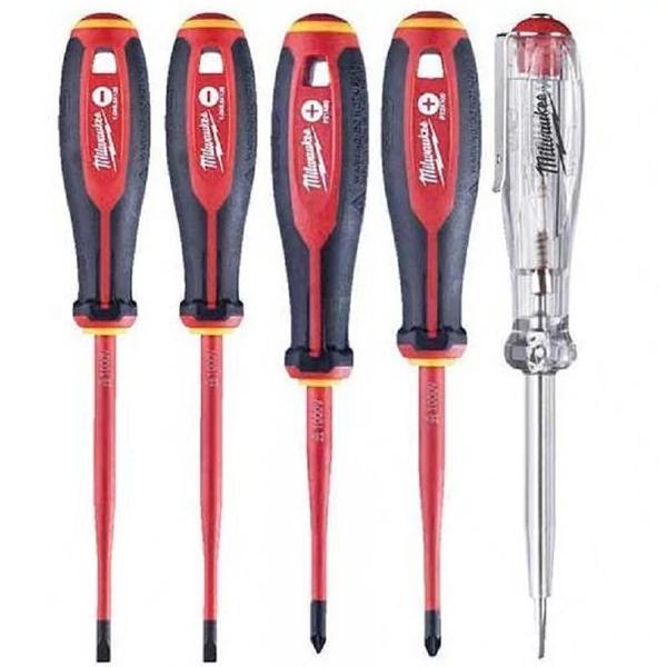 Milwaukee VDE Csavarhúzó 3 oldalú markolattal 5 darabos készlet - 4932478737