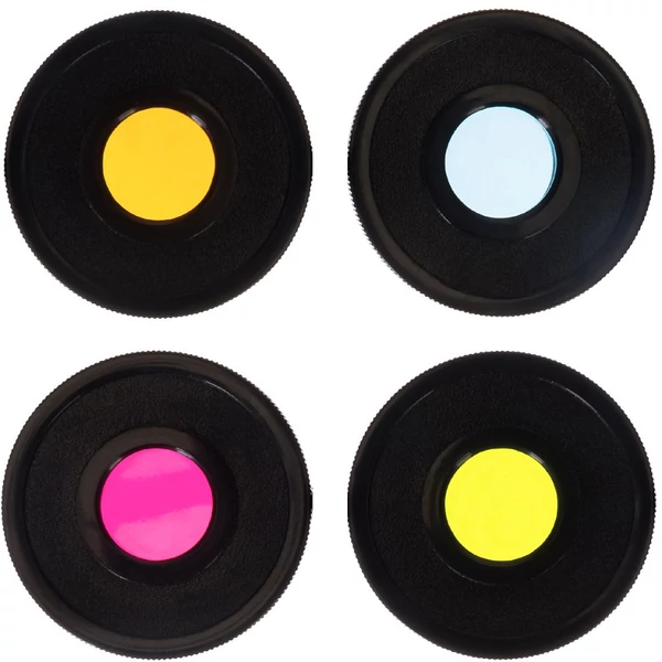 Bresser 1,25"-os alapvető színes szűrőkészlet (piros, zöld, kék, sárga) teleszkópokhoz - 74167