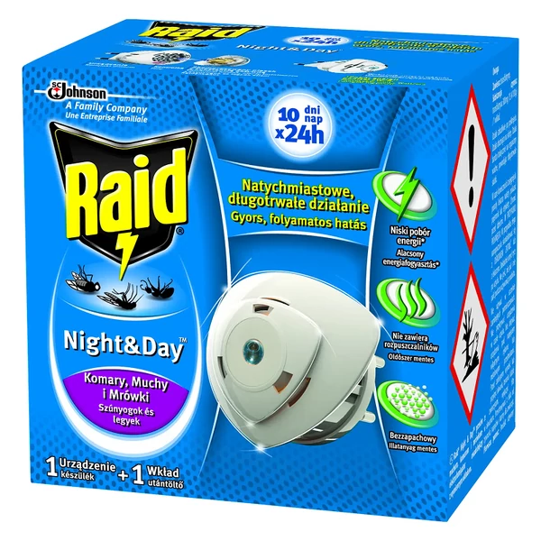 Raid elektromos légy-szúnyogriasztó korong készülék+utántöltő