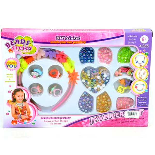 Ékszerkészítő szett gyűrűvel és gyöngyházfényű gyöngyökkel