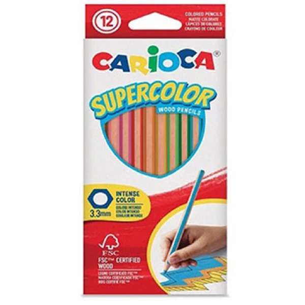 Supercolor színes ceruza 12db-os szett - Carioca