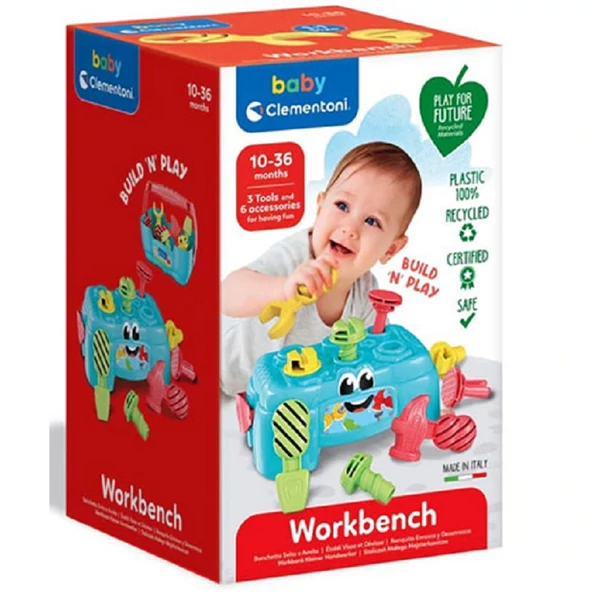 2az 1-ben munkapad és szerszámosláda szerszámokkal - Clementoni baby