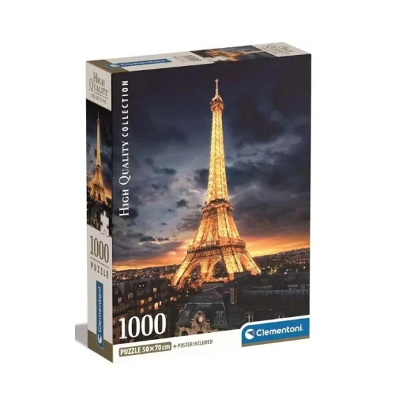 Eiffel torony HQC 1000db-os puzzle poszterrel - Clementoni