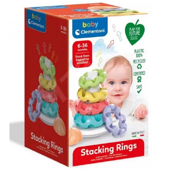 Gyűrűpiramis 100%-ban újrahasznosított műanyagból - Clementoni baby