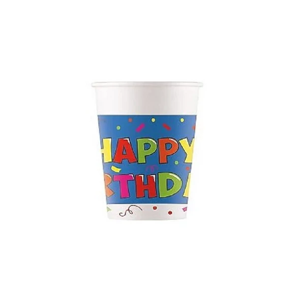 Happy birthday kék party papírpohár 10db