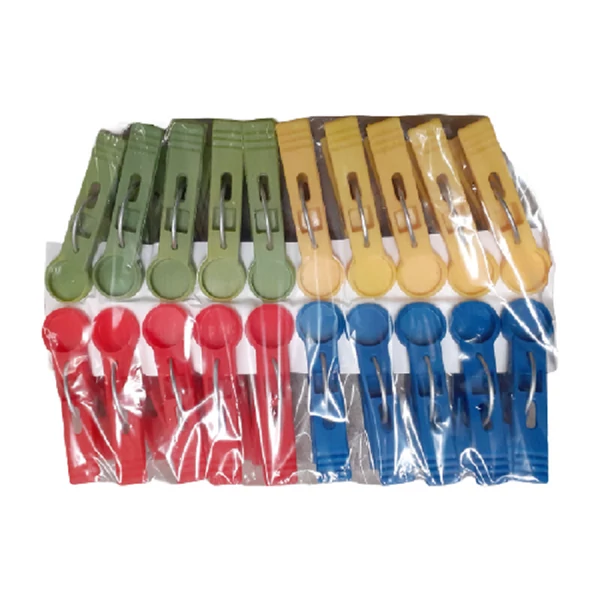 Ruhacsipesz műanyag fémrugós 20db