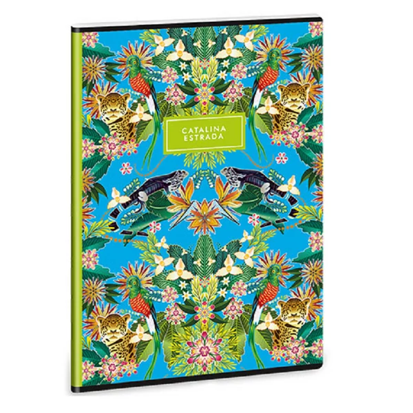 Ars Una: Catalina Estrada Iguana Jungle extra kapcsos négyzethálós kockás füzet 40 lapos A/4