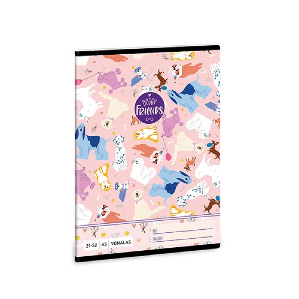 Ars Una: Doggy Friends vonalas füzet A/5 21-32