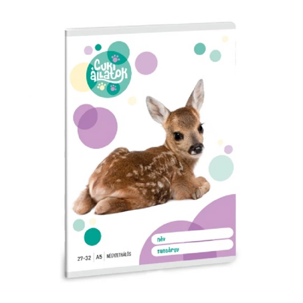 Ars Una: Cuki Állatok - őzika kockás füzet A/5 27-32