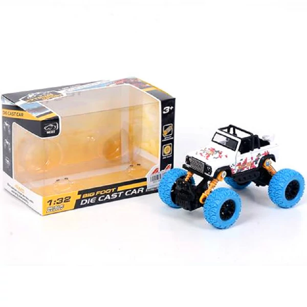 Off-Road hátrahúzós fehér terepjáró 1/32