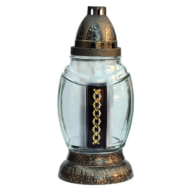 Kegyeleti mécses arany díszes mintával 25cm RZ-17