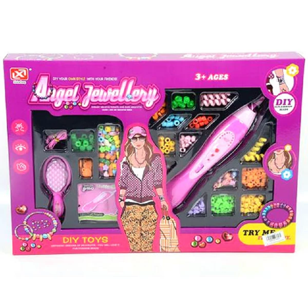 Ékszerkészítő szett fésűvel és gyöngyökkel