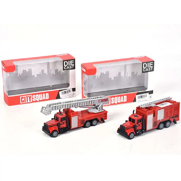 Fire Squad: Tűzoltó teherautó lendkerekes kialakítással kétféle változatban 1db