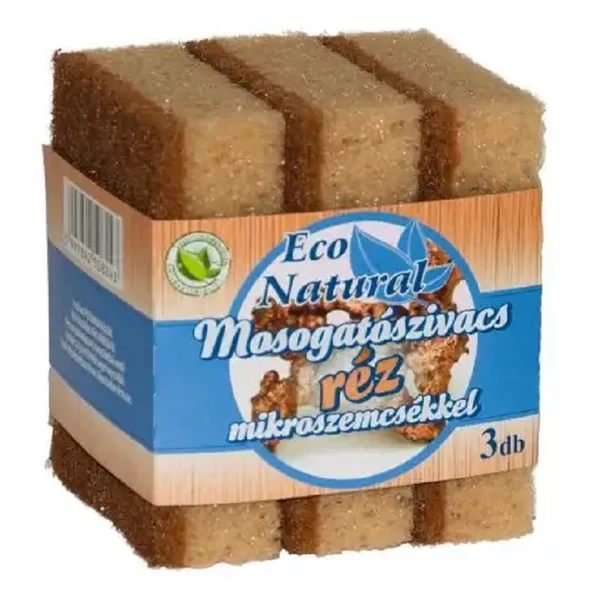 Eco Natural mosogatószivacs réz mikroszemcsékkel 3db