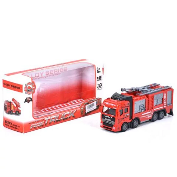 Fire Truck négytengelyes tűzoltóautó fém modell 1/43