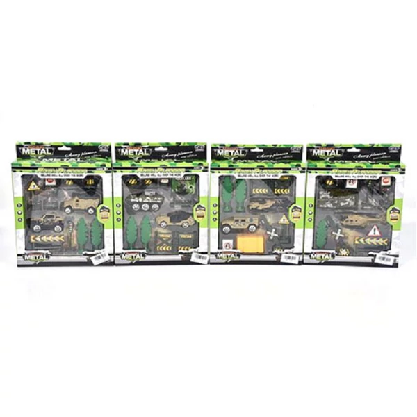 Katonai játékszett járművekkel és kiegészítőkkel többféle változatban