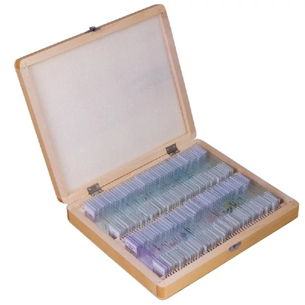 Bresser előkészített tárgylemez készlet 100 darabos, tokkal mikroszkópokhoz - 73765