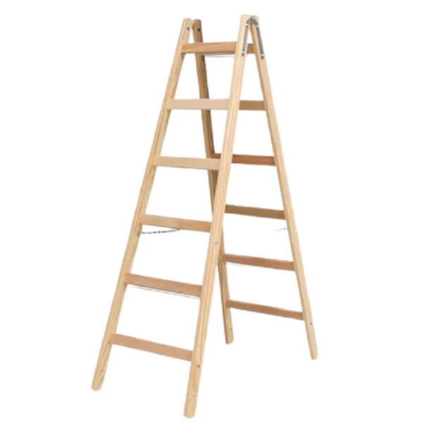 Krause Stabilo kétoldali fa létra 2x6 fok 170088 - csak egyedi szállítással vagy személyes átvétellel