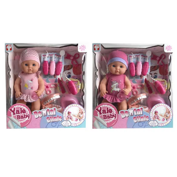 Pisilős baba fogorvosi játékszettel kétféle változatban